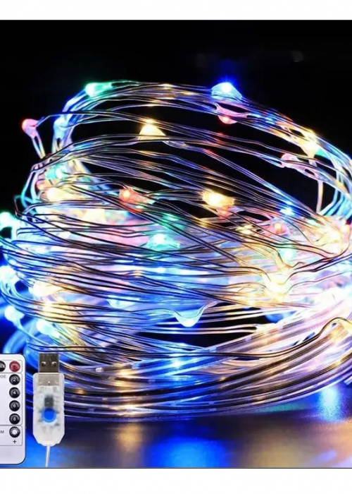 USB Lİ   KUMANDALI   FONKSİYONLU   LED   10 MT  RENKLİ