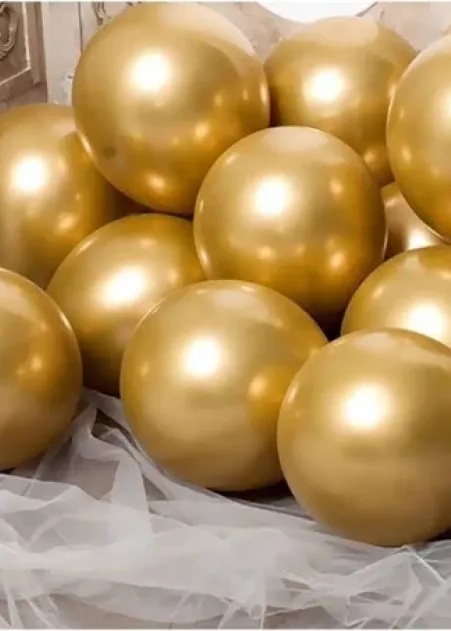 "Metalik Balon GOLD  5 li"
